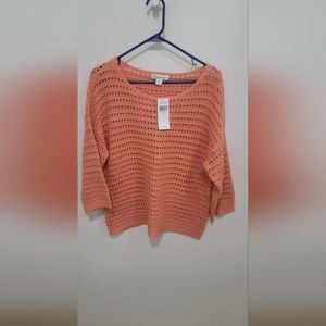 Pinkish Orange Knit Sweater